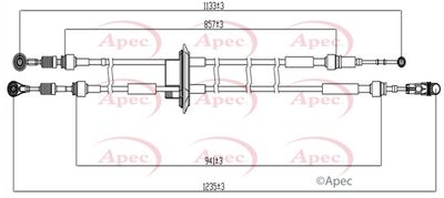 APEC Gear Control Cable CAB7028