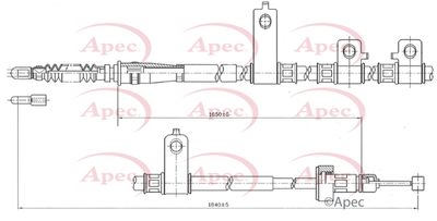 APEC Brake Cable Rear/Right CAB1793