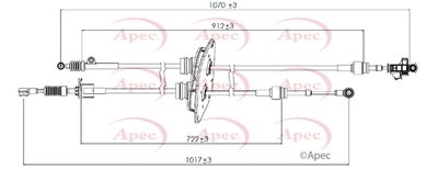 APEC Gear Control Cable CAB7022