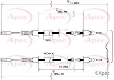 APEC Brake Cable CAB1483
