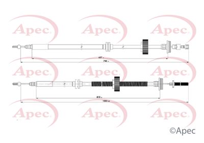 APEC Brake Cable CAB1693