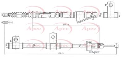 APEC Brake Cable Rear/Left CAB1792