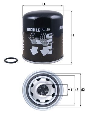 Mahle Air Dryer Cartridge AL25