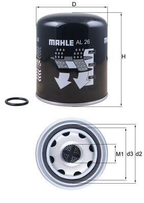 Mahle Air Dryer Cartridge AL26