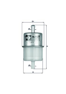 Mahle In-Line Fuel Filter Pack Of 10 KL11OF
