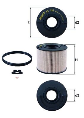 Mahle Fuel Filter - Element KX192D