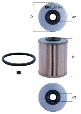 Mahle Fuel Filter - Element KX206D