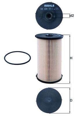 Mahle Fuel Filter KX220D