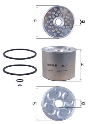 Mahle Fuel Filter - Element KX23D