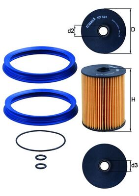 Mahle Fuel Filter - Element KX503D