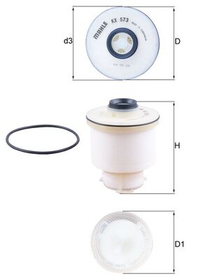 Mahle Fuel Filter - Element KX573D