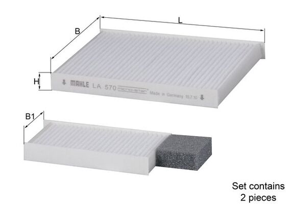 Mahle Cabin Filter LA570/S
