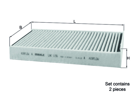 Mahle Carbon Cabin Filter LAK1156/S