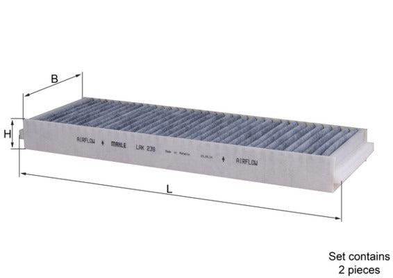 Mahle Carbon Cabin Filter LAK239/S
