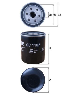 Mahle Oil Filter OC1182