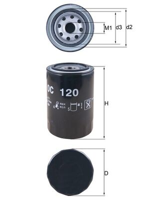 Mahle Oil Filter OC120