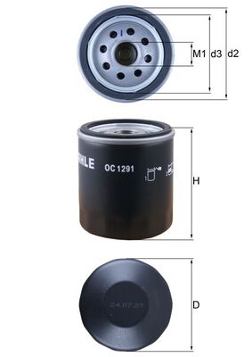 Mahle Oil Filter - Spin On OC1291