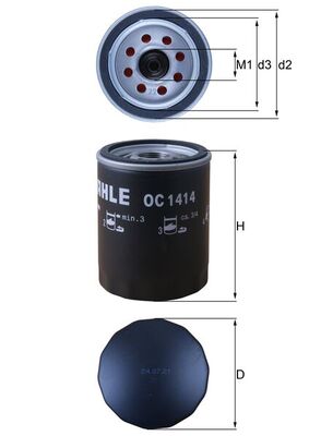 Mahle Oil Filter OC1414