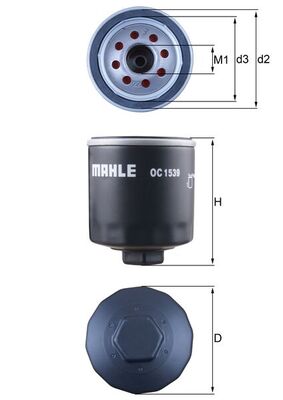 Mahle Oil Filter - Spin On OC1539
