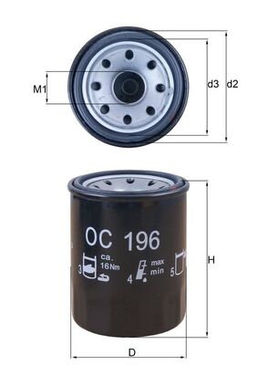 Mahle Oil Filter OC196