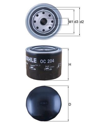 Mahle Hydraulic Filter OC204