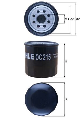 Mahle Oil Filter OC215