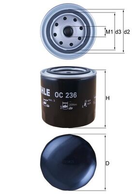 Mahle Oil Filter - Spin On OC236