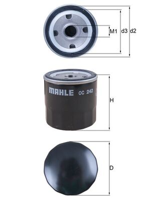Mahle Oil Filter - Spin On OC242
