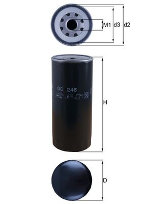 Mahle Oil Filter - Spin On OC246