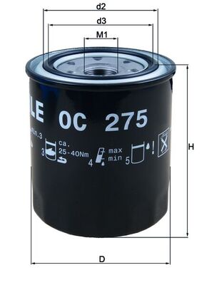 Mahle Oil Filter OC275