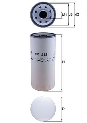 Mahle Oil Filter - Spin On OC282