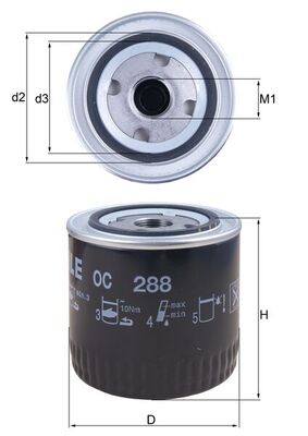 Mahle Oil Filter OC288