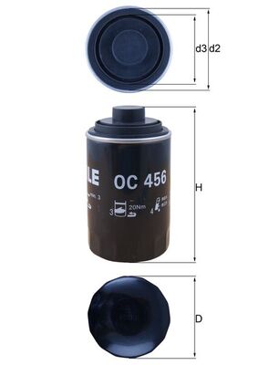Mahle Oil Filter OC456