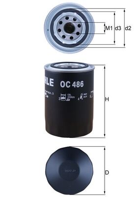 Mahle Oil Filter OC486