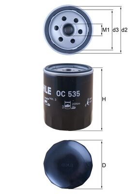 Mahle Oil Filter OC535