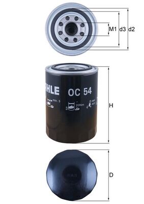 Mahle Oil Filter OC54