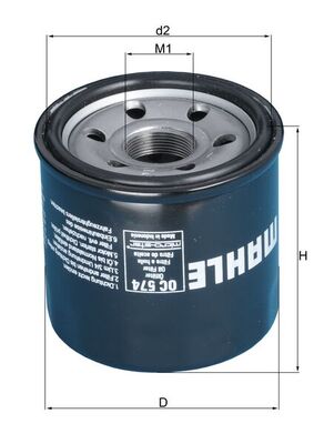 Mahle Oil Filter OC574