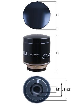 Mahle Oil Filter OC593/4