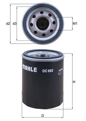 Mahle Oil Filter - Spin On OC602