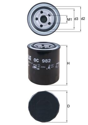Mahle Oil Filter - Spin On OC982