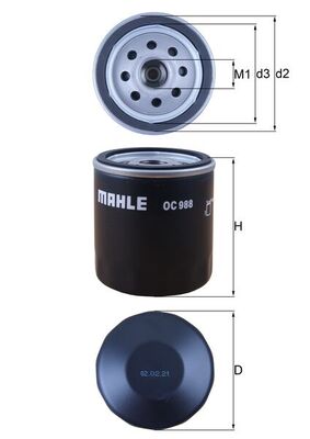 Mahle Oil Filter - Spin On OC988