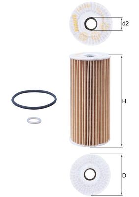 Mahle Oil Filter - Element OX1048D
