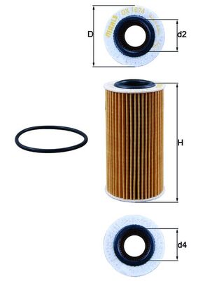 Mahle Oil Filter OX1076D