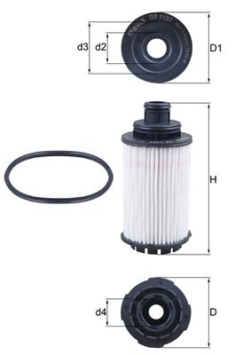 Mahle Oil Filter - Element OX1137D