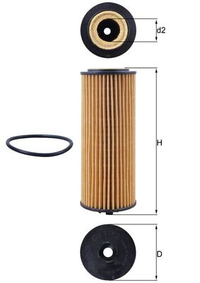 Mahle Oil Filter - Element OX1162D