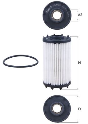 Mahle Oil Filter - Element OX1184D