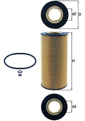 Mahle Oil Filter OX123/1D