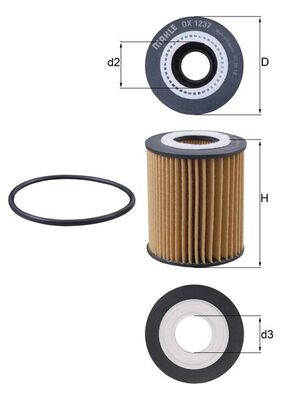 Mahle Oil Filter OX1237D
