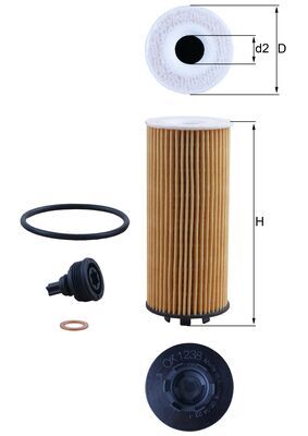 Mahle Oil Filter OX1238D