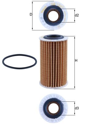 Mahle Oil Filter - Element OX1267D